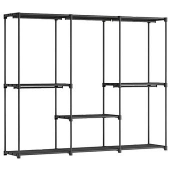 Large Portable Closet Organizer for Bedroom, Entryway, or Spare Room Storage - Black