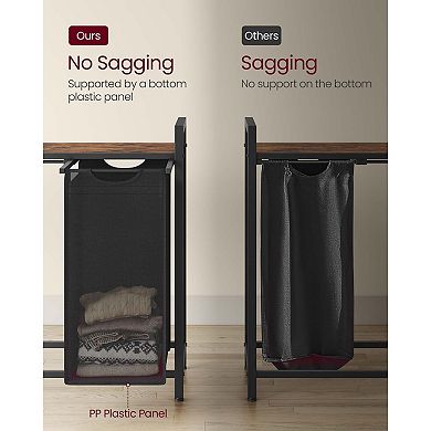 5-Compartment Laundry Hamper with Top Shelf, Removable Bags and Steel Frame