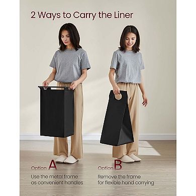 5-Compartment Laundry Hamper with Top Shelf, Removable Bags and Steel Frame