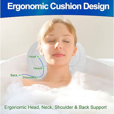 Breathable 5D Air Mesh Bathtub Mat Ergonomic Support, Quick Drying & Anti-Slip for Bath Relaxation