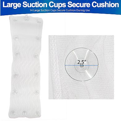 Breathable 5D Air Mesh Bathtub Mat Ergonomic Support, Quick Drying & Anti-Slip for Bath Relaxation