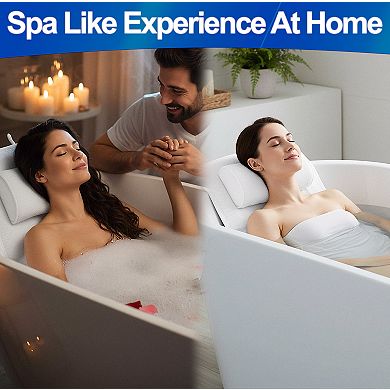 Breathable 5D Air Mesh Bathtub Mat Ergonomic Support, Quick Drying & Anti-Slip for Bath Relaxation