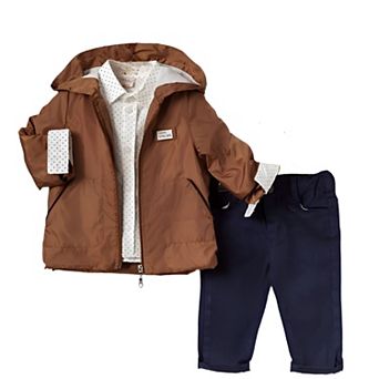 Little Boy 3 pc Jacket, Pants and Button Up Long-Sleeve Shirt Set-Great Birthday Gift for Toddler