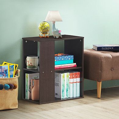 Gymax 2pcs 2-Tier Side Sofa End Table Bedside Nightstand Table