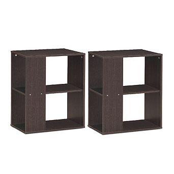 Gymax 2 pc 2 tier Side Sofa End Table Bedside Nightstand Table