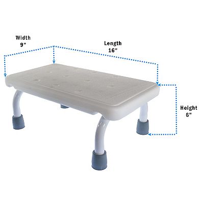 Non-Slip Bathroom Step Stool Non-Slip Surface with Drainage Holes and Rubber Feet for Shower