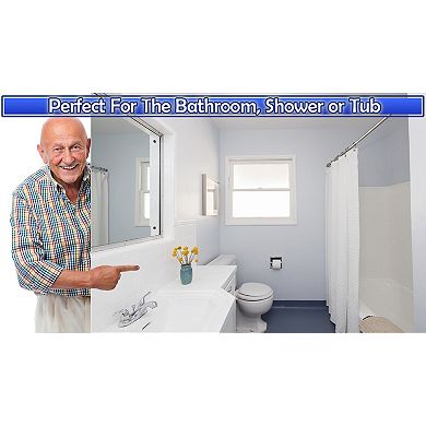 Non-Slip Bathroom Step Stool Non-Slip Surface with Drainage Holes and Rubber Feet for Shower