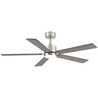 52" Modern Plywood 5 Blades Dimmable Integrated LED Smart Ceiling Fan with APP Control
