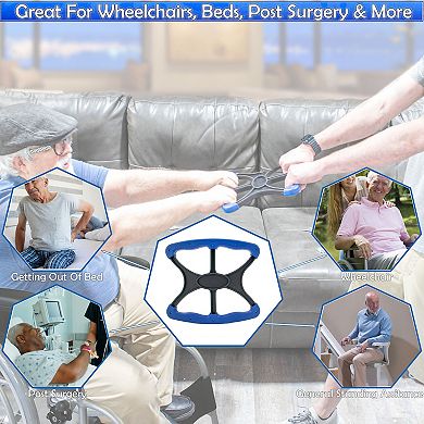 Portable Lift Assist Handle Bar - 450 lbs Capacity, Non-Slip Grips for Wheelchair Transfers