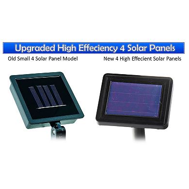 Solar Dog Paw LED Pathway Lights - Weatherproof 4 Pack for Garden Outdoor Use