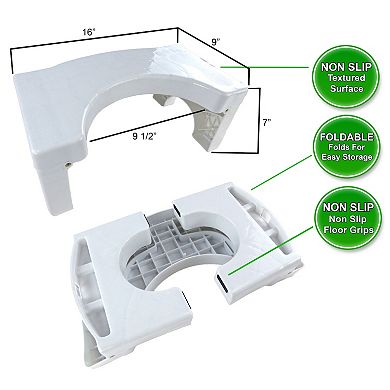 Squat N Drop Portable Foldable Bathroom Assistance Toilet Stool 7"