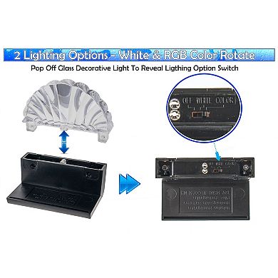 6 Pack Outdoor Solar Deck Lights Waterproof RGB Color Changing with White Modes for Stairs