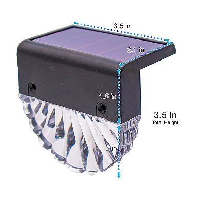 6 Pack Outdoor Solar Deck Lights Waterproof RGB Color Changing with White Modes for Stairs