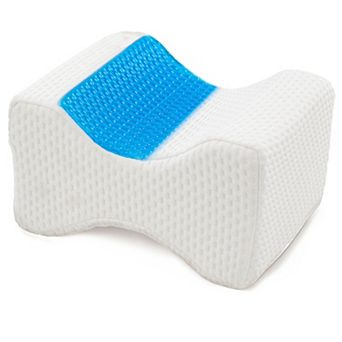 Cooling Knee Pillow for Side Sleepers Memory Foam with Cooling Gel, Back Pain Relief