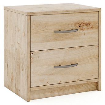 Gymax 2-Drawer Nightstand Modern Bedside Table w/ Storage for Living Room Bedroom