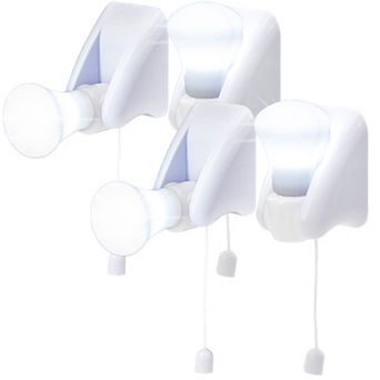 Battery Operated Cordless Wall Lights 4 Pack - LED Adhesive with Adjustable Angle