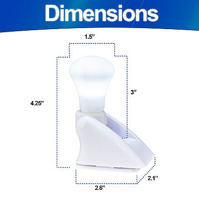 Battery Operated Cordless Wall Lights 4 Pack - LED Adhesive with Adjustable Angle