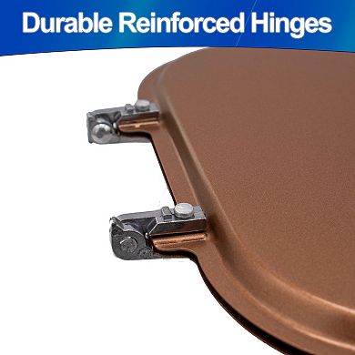 Pancake Pan Copper Nonstick Dual-Sided 4-Mold - Easy Flip for Uniform Results & Storage