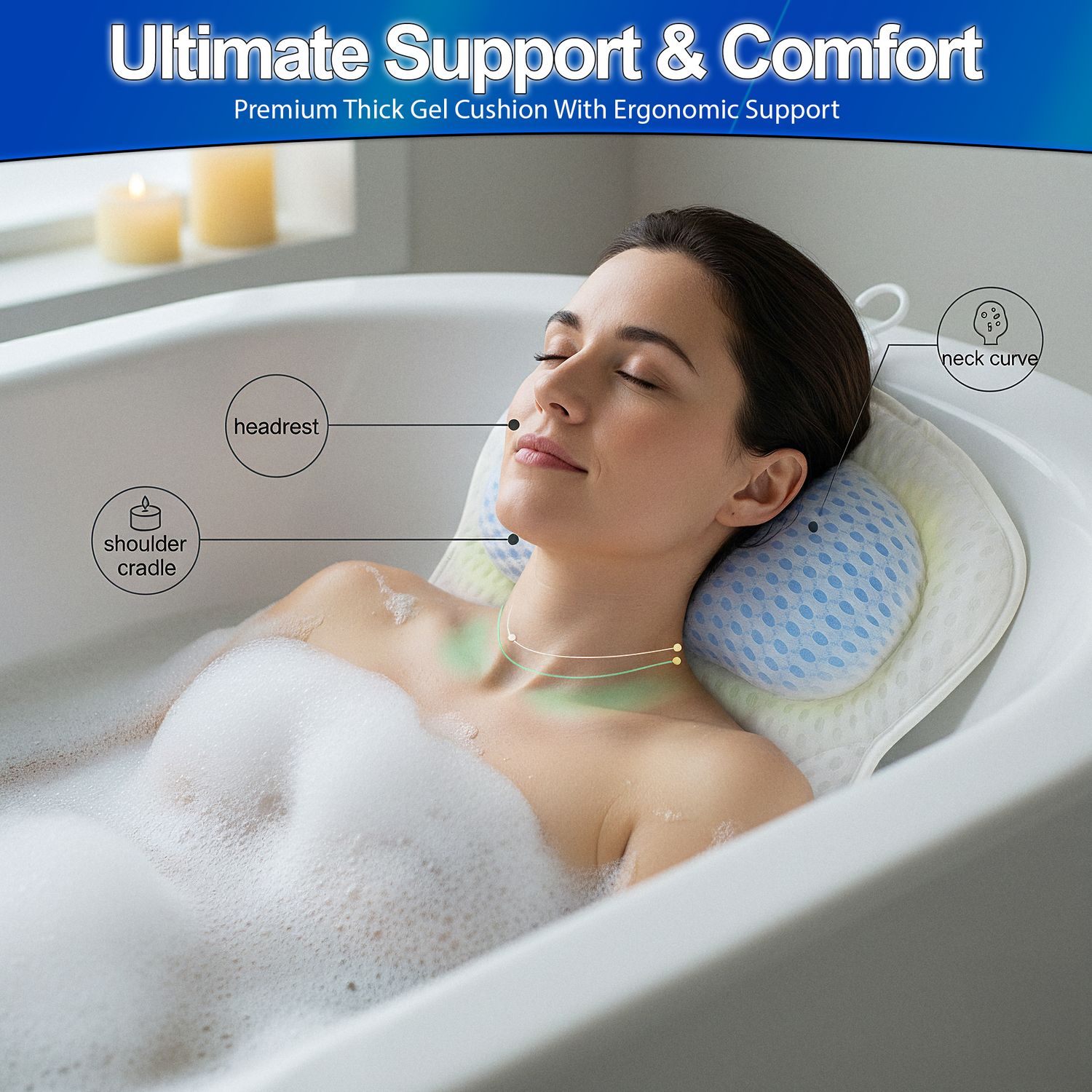 5 Star Super Deals Bath Pillow - Thumbnail 2