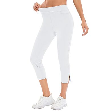 Golf Pants Business Capris Stretch Quick Dry Capri Work Pants with Pocket for women