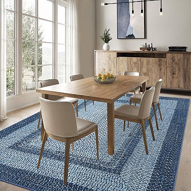 Contemporary Machine Washable Rug for Living Room Modern Non Slip Soft Stain Resistant Carpet