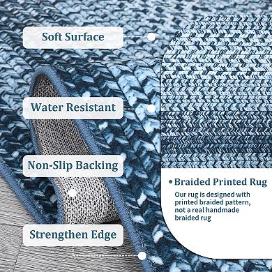 Contemporary Machine Washable Rug for Living Room Modern Non Slip Soft Stain Resistant Carpet