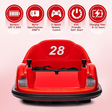 12V Ride On Bumper Car for Kids Ride on Toy Gifts Toddlers Electric Bumping Car with Remote Control