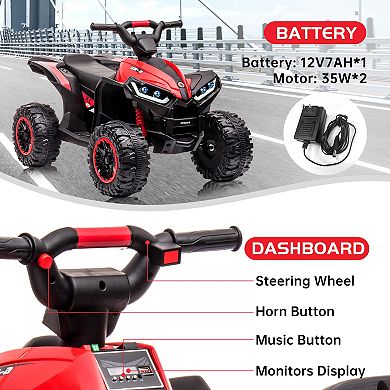 12V Battery Powered Ride On Toys Remote Control, Electric Car Truck 4-Wheels Electric Vehicle