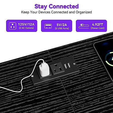 63.3 in Dresser for Bedroom, 10 Drawer Dresser TV Stand for up to 75in TV, Fabric Chest of Drawers