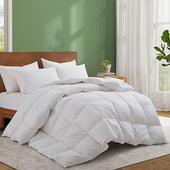 Peace Nest Premium 300TC 100% Cotton All Season White Goose Feather Down Comforter