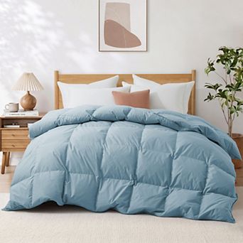 Peace Nest Premium 300TC 100% Cotton All Season White Goose Feather Down Comforter