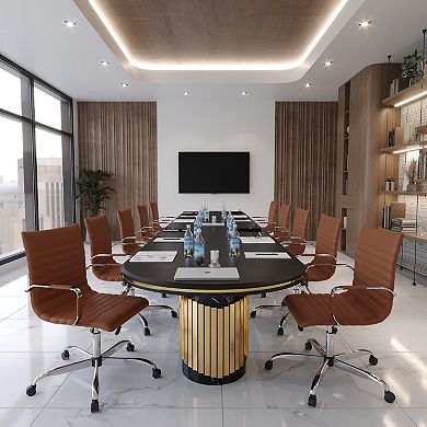 Leisuremod Harris Modern Adjustable Office Executive Swivel Chair Task Office Chair