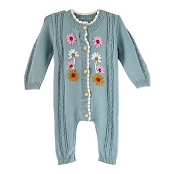 Baby Girls Spring Floral Knit Romper