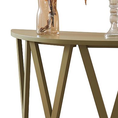 Kings Brand Furniture Vienna Console Table - Semicircular Side Coffee Table for Living Room, Bedroom
