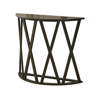 Kings Brand Furniture Vienna Console Table - Semicircular Side Coffee Table for Living Room, Bedroom