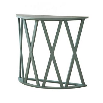 Kings Brand Furniture Vienna Console Table - Semicircular Side Coffee Table for Living Room, Bedroom