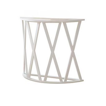 Kings Brand Furniture Vienna Console Table - Semicircular Side Coffee Table for Living Room, Bedroom