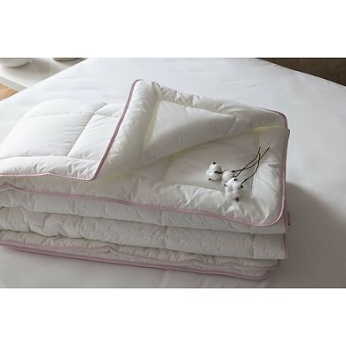 Duvetta 100% Cotton Comforter with Cotton Fabric Cover, Premium Quality Cotton, Medium Weight Quilt