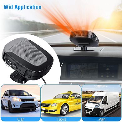 12V 150W Portable Car Heater & Fan 2-in-1 Defroster/Demister for Windshield