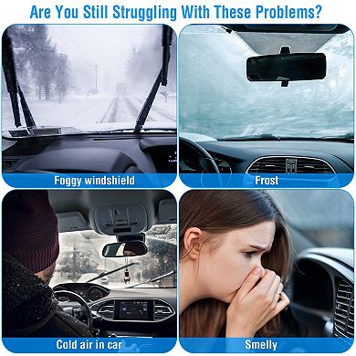 12V 150W Portable Car Heater & Fan 2-in-1 Defroster/Demister for Windshield