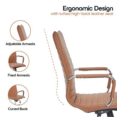 Leisuremod Harris High-back Office Chair With Swivel