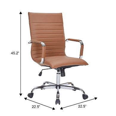 Leisuremod Harris High-back Office Chair With Swivel