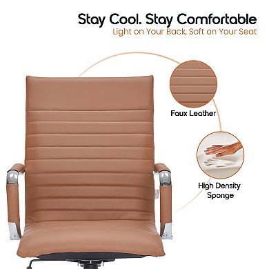 Leisuremod Harris High-back Office Chair With Swivel