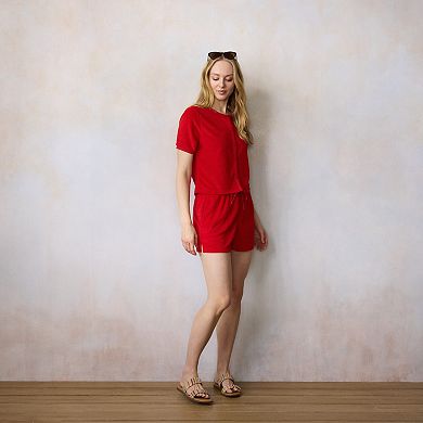 Women's LC Lauren Conrad Draw Cord Terry Shorts