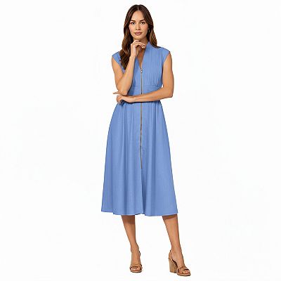 knee length dresses for ladies Single-Shoulder Midi Dress with Fitted Bodice and Flared Skirt Lime / US 20 main image 0