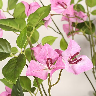 6ft Artificial Bougainvillea Tree in Pot,Flower Potted Plant,No Maintenance Required