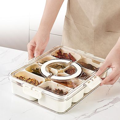 Cheer Collection Airtight Food Storage Container with 8 Removable Baskets and Secure Locking Lid