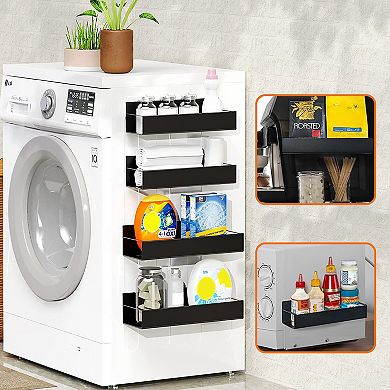 Cheer Collection Set of 2 Magnetic Spice Racks for Strong Storage on Refrigerators and Ovens