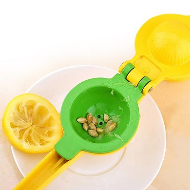 Cheer Collection Heavy Duty Lemon Lime Squeezer with Dual Strainers for Quick Seed Free Juicing