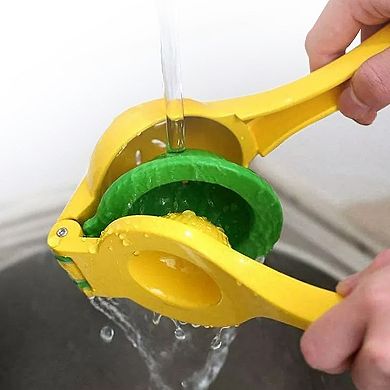 Cheer Collection Heavy Duty Lemon Lime Squeezer with Dual Strainers for Quick Seed Free Juicing